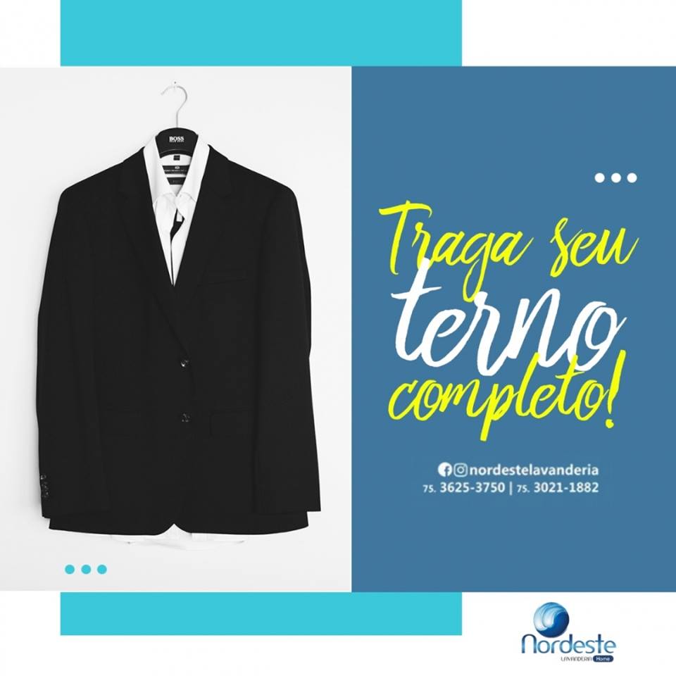 A Nordeste cuida com carinho do seu terno!