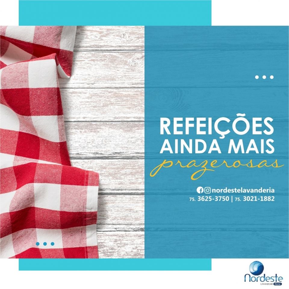 Nordeste lavanderia deixando suas toalhas de mesa bem limpinhas!