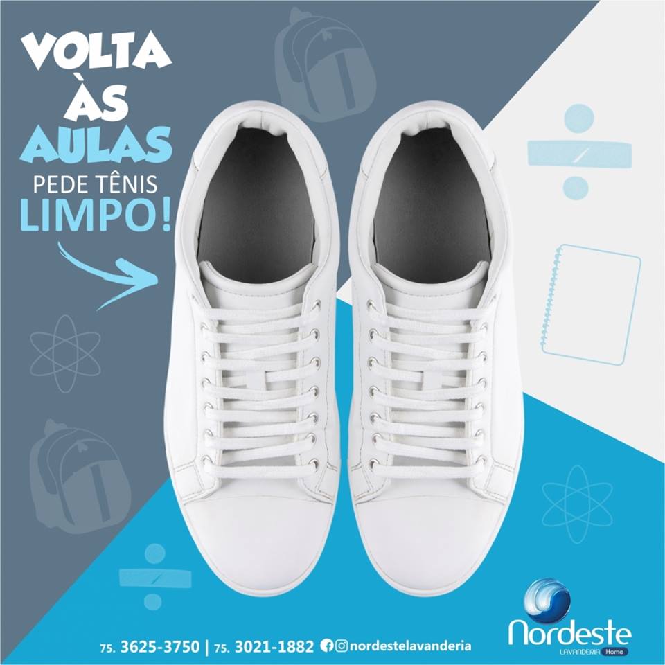 Traz seu tênis para ser lavado na Nordeste Lavanderia!