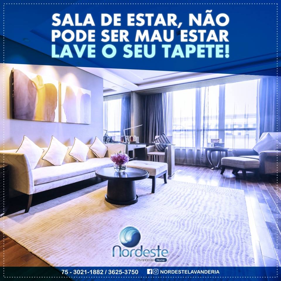Seu tapete fica novinho e cheiroso lavado na Nordeste Lavanderia!