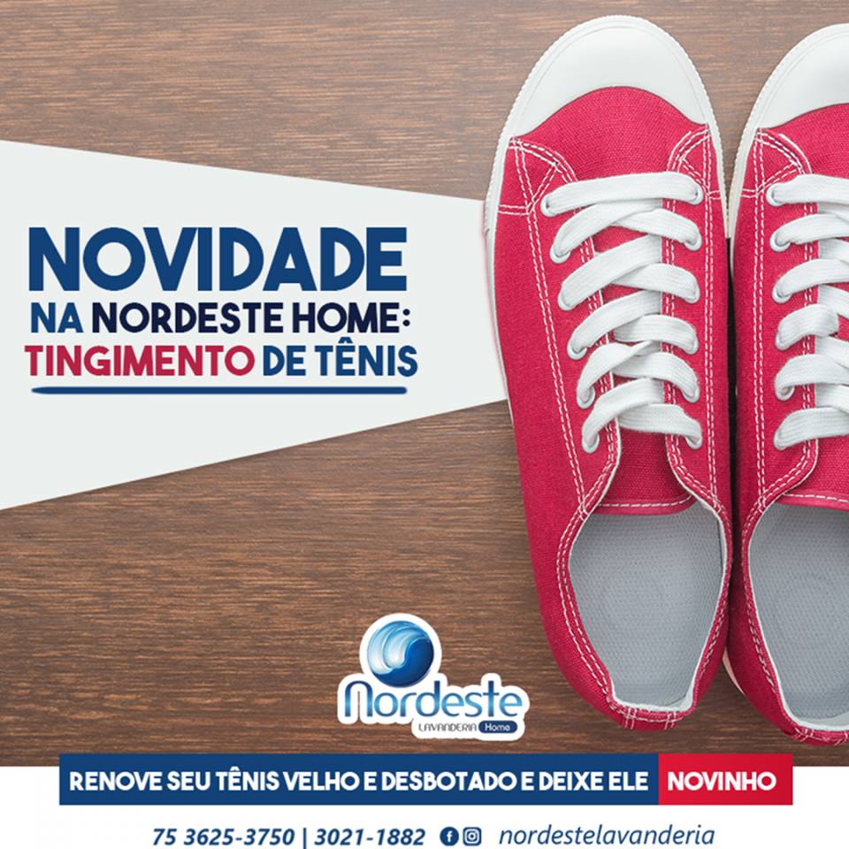Seu Tênis novinho na Nordeste Lavanderia!