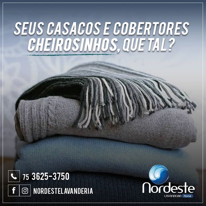 Traga seus casacos pra Nordeste Lavanderia!
