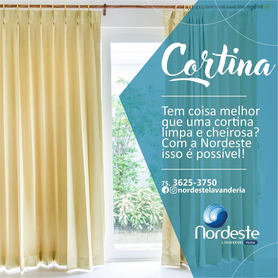 Com a Nordeste Lavanderia você não precisa se preocupar com a sujeira das cortinas!