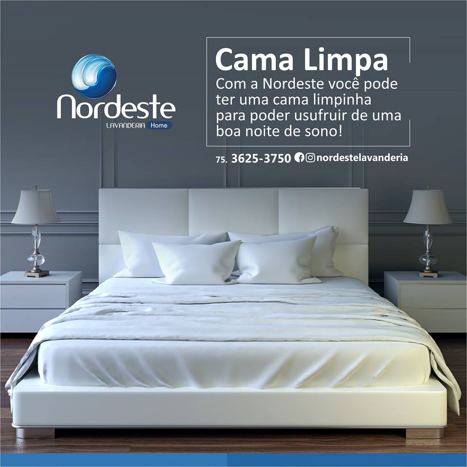 Com a Nordeste Lavanderia é assim! Tudo para que você tenha uma boa noite de sono!