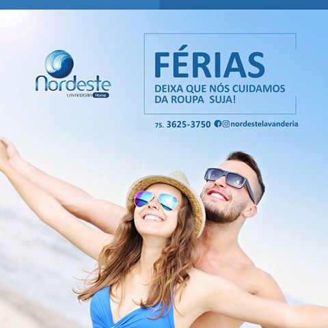 Relaxa, a diversão fica com você e a roupa suja fica com a Nordeste Lavanderia!