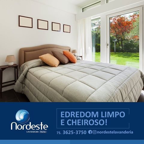 Edredom limpo e cheiroso é com a Nordeste Lavanderia!
