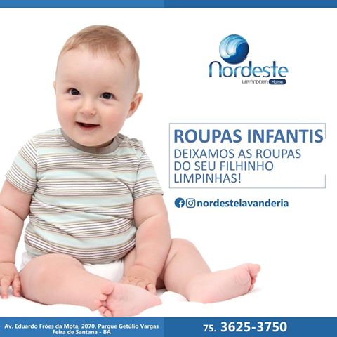 Nordeste Lavanderia cuida com carinho das roupinhas do seu bebê!