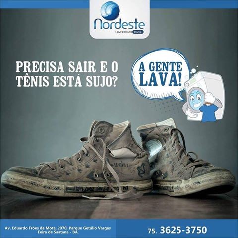 Lavamos tênis.