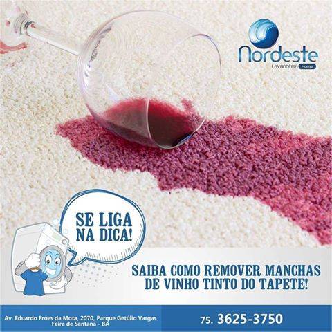 Nós tiramos manchas de vinho do seu tapete!
