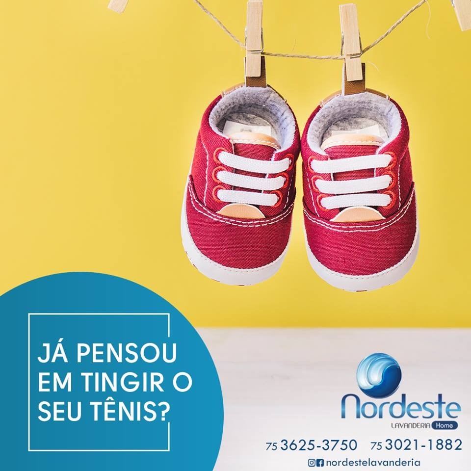 Tingimento de tênis você faz aqui na Nordeste Lavanderia!
