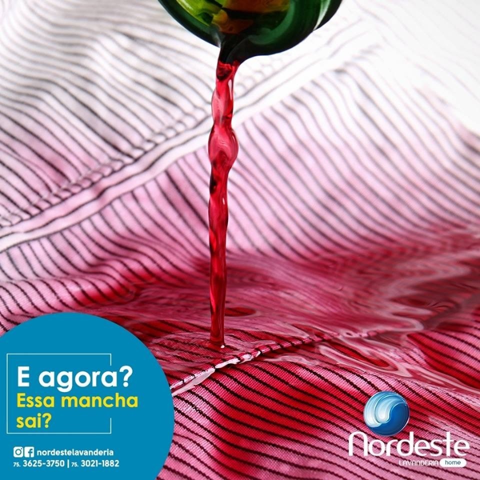 Se sua roupa manchou,traz que a Nordeste Lavanderia resolve!