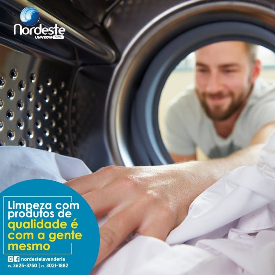 Roupas limpas e cheirosas é aqui com a Nordeste lavanderia!