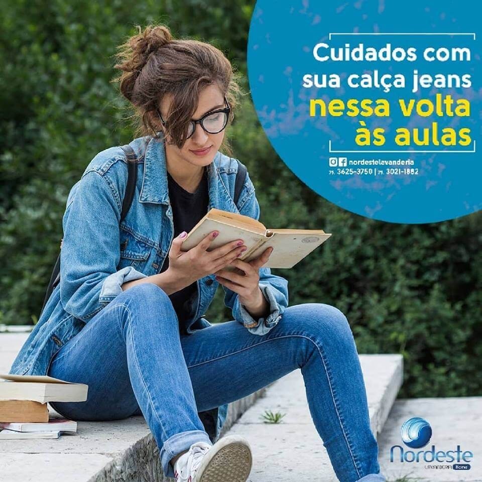 Traga sua calça jeans para a Nordeste Lavanderia!
