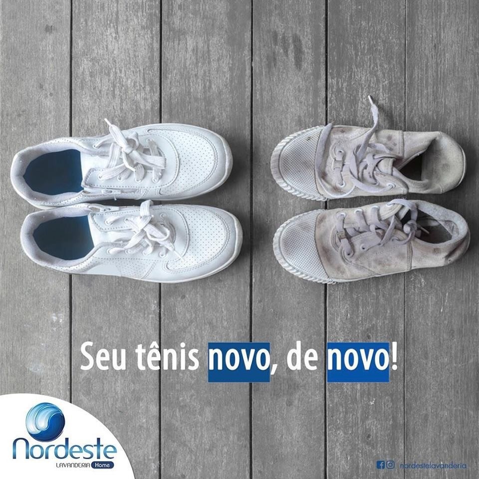 Tênis limpos você pode ter se chamar a Nordeste  Lavanderia!
