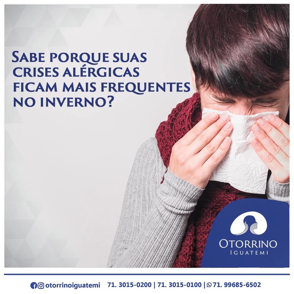 Crises alérgicas no inverno!