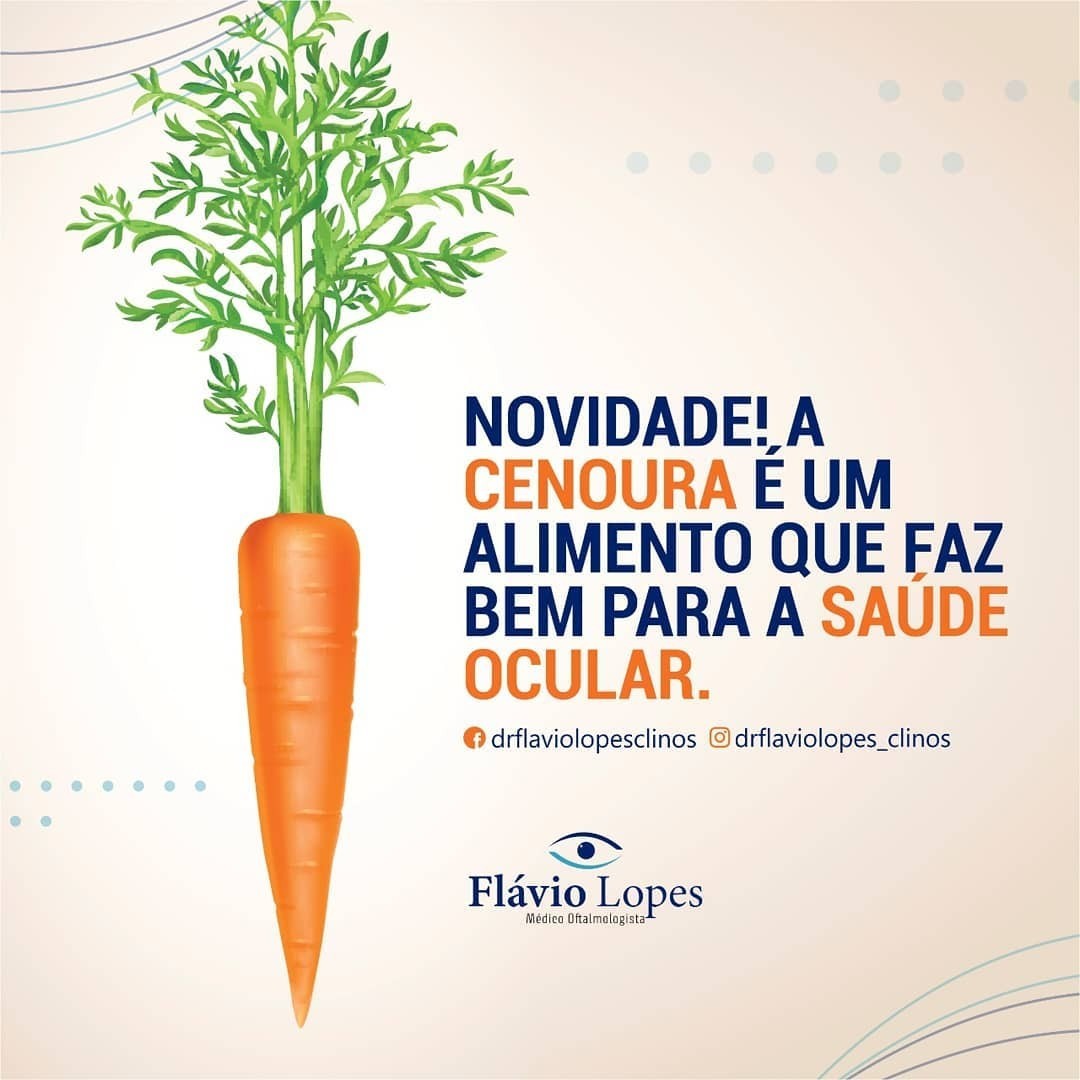 Cenoura um alimento favorável para sua visão!
