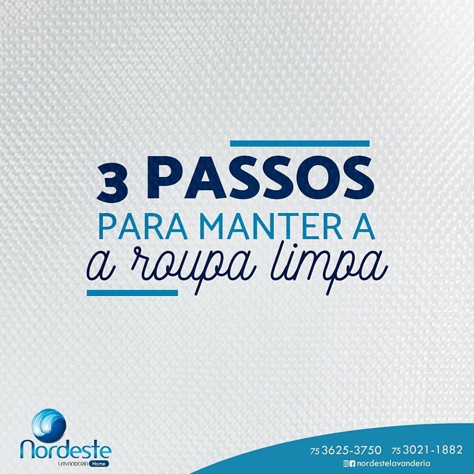 Roupa bem limpa!