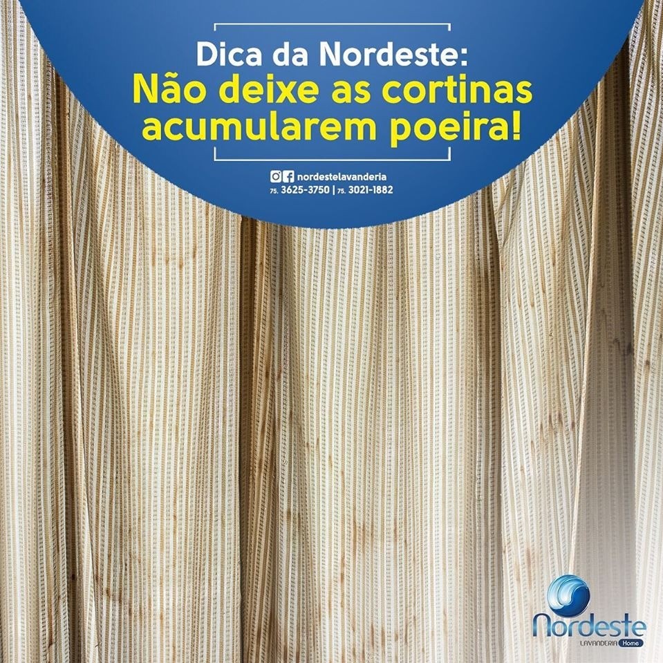 Traz suas cortinas para a Nordeste Lavanderia!