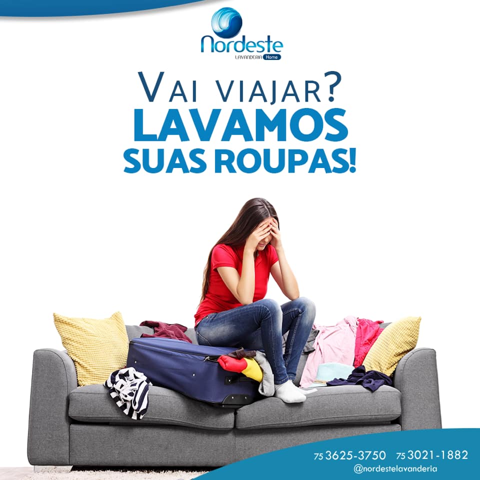 Viaje tranquilo deixe suas roupas que nós cuidamos!