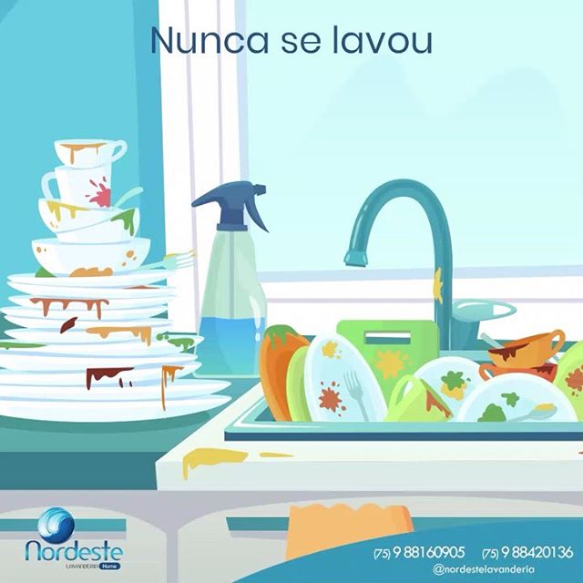 Não podemos ajudar você com a louça ,mas as roupas deixe com a gente!