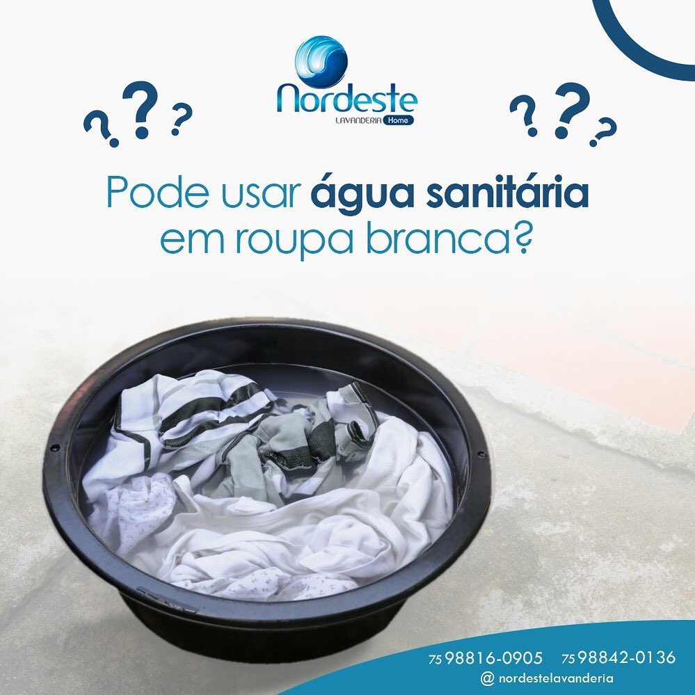 Todas as suas peças brancas ficam de molho na água sanitária?
