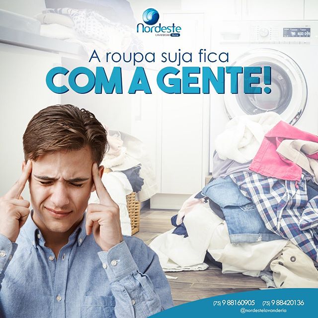 Roupa suja fica com a gente!