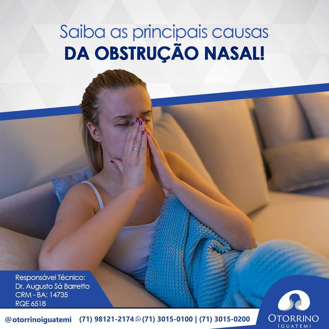 Quais as principais causas da Obstrução Nasal?