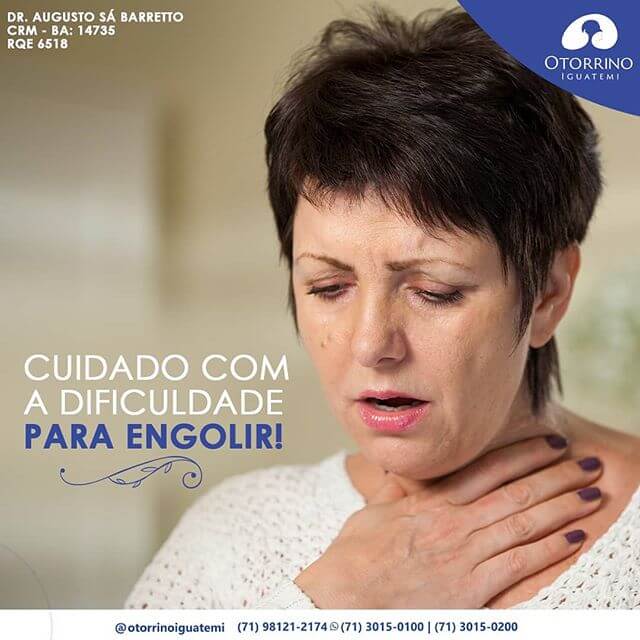 Cuidado com a dificuldade para engolir!