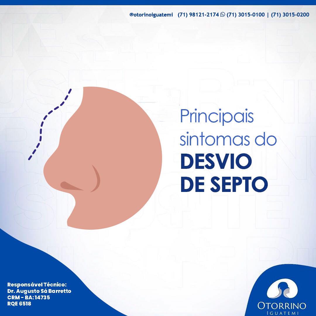 Quais os principais sintomas do Desvio de Septo?