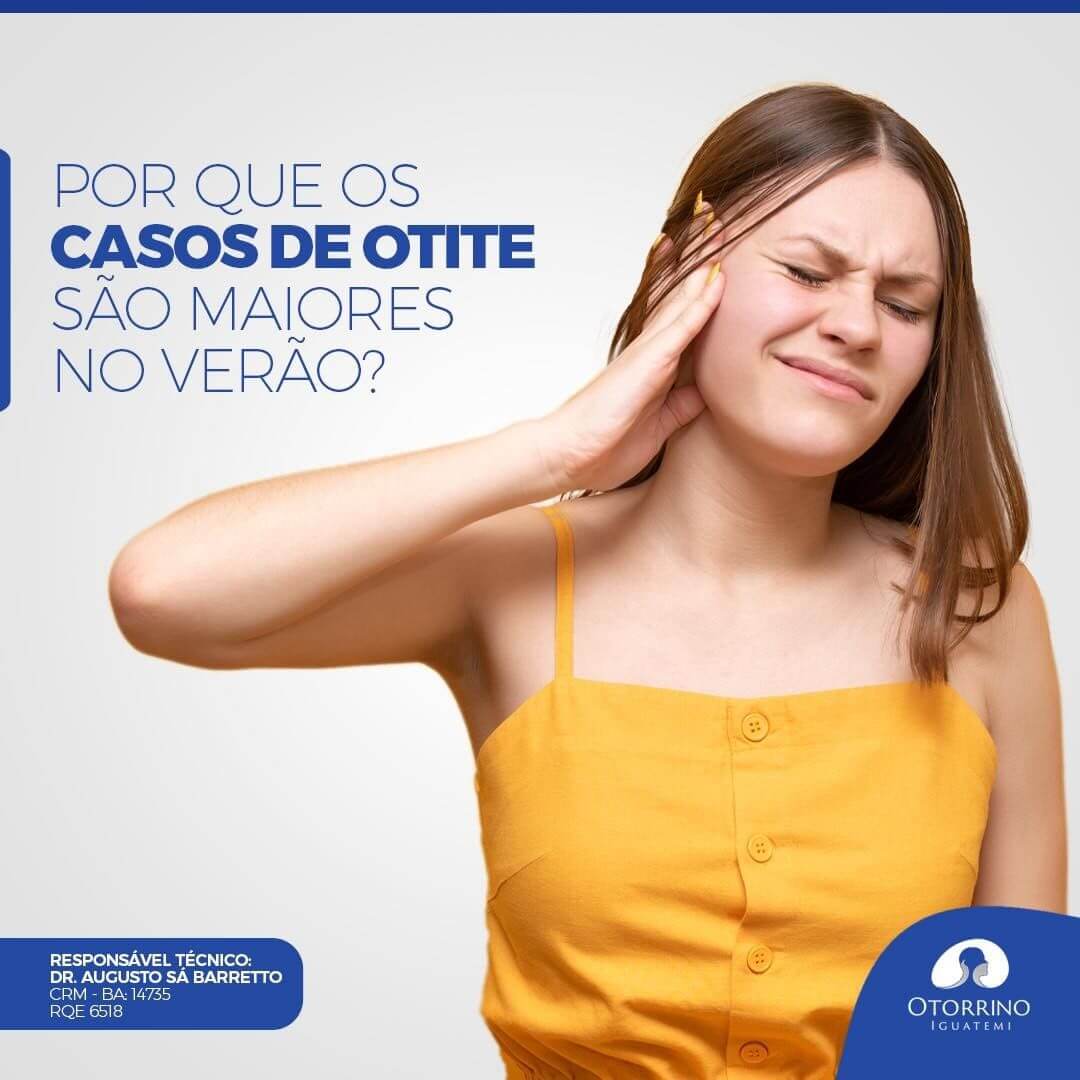 Por que os casos de otite são maiores no verão?