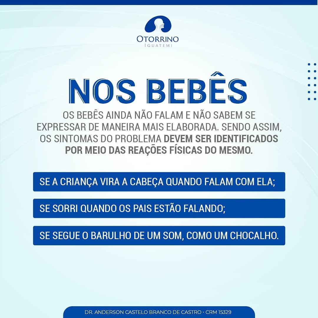 Sinais q seu filho podem estar com problemas  auditivos