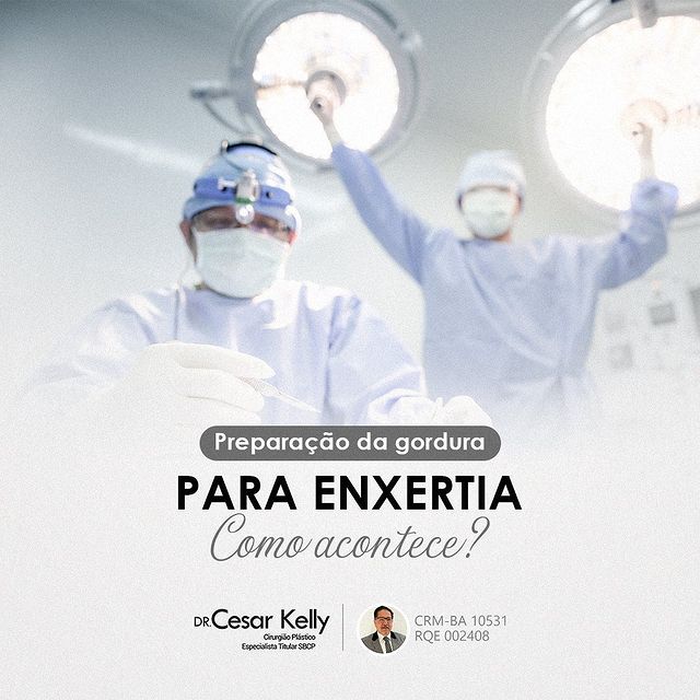 Como acontece   a preparação da gordura para a enxertia?