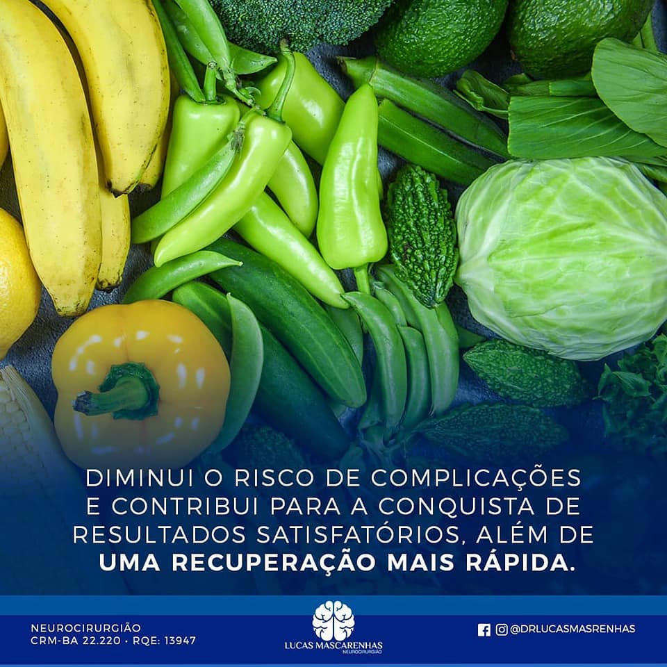 Uma dieta equilibrada pode contribuir  no sucesso da cirurgia