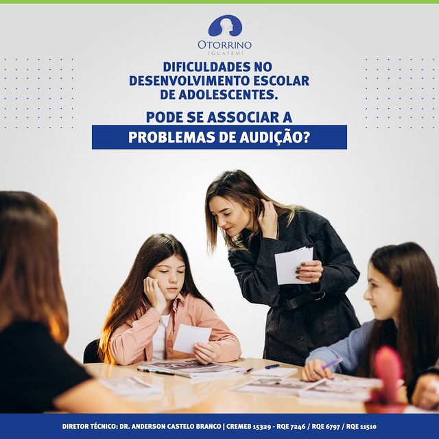 A perda auditiva muita vezes pode ser confundida ou tratada como um déficit de atenção ou falta de interesse nos estudos.