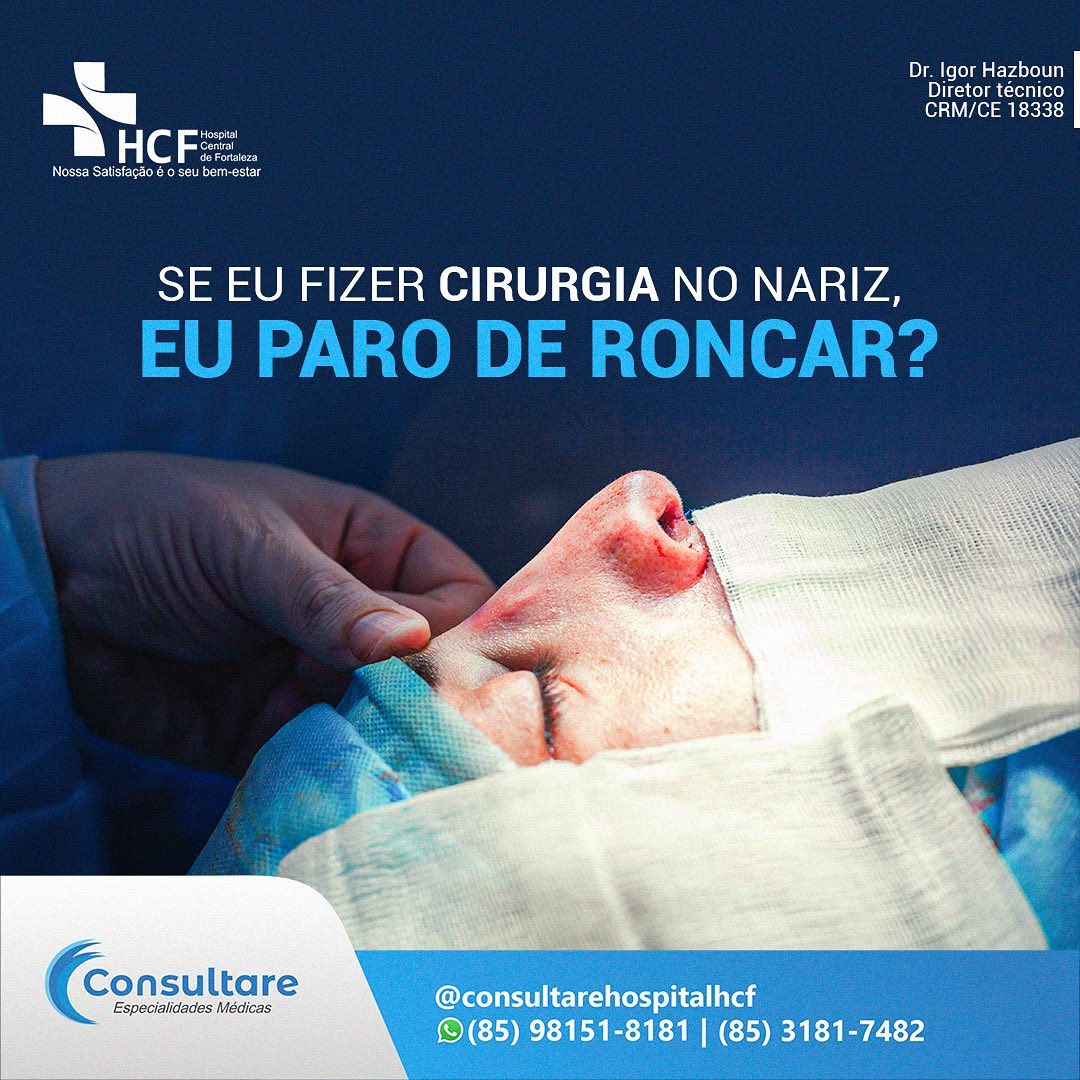 Vou para de roncar fazendo a cirurgia do nariz?