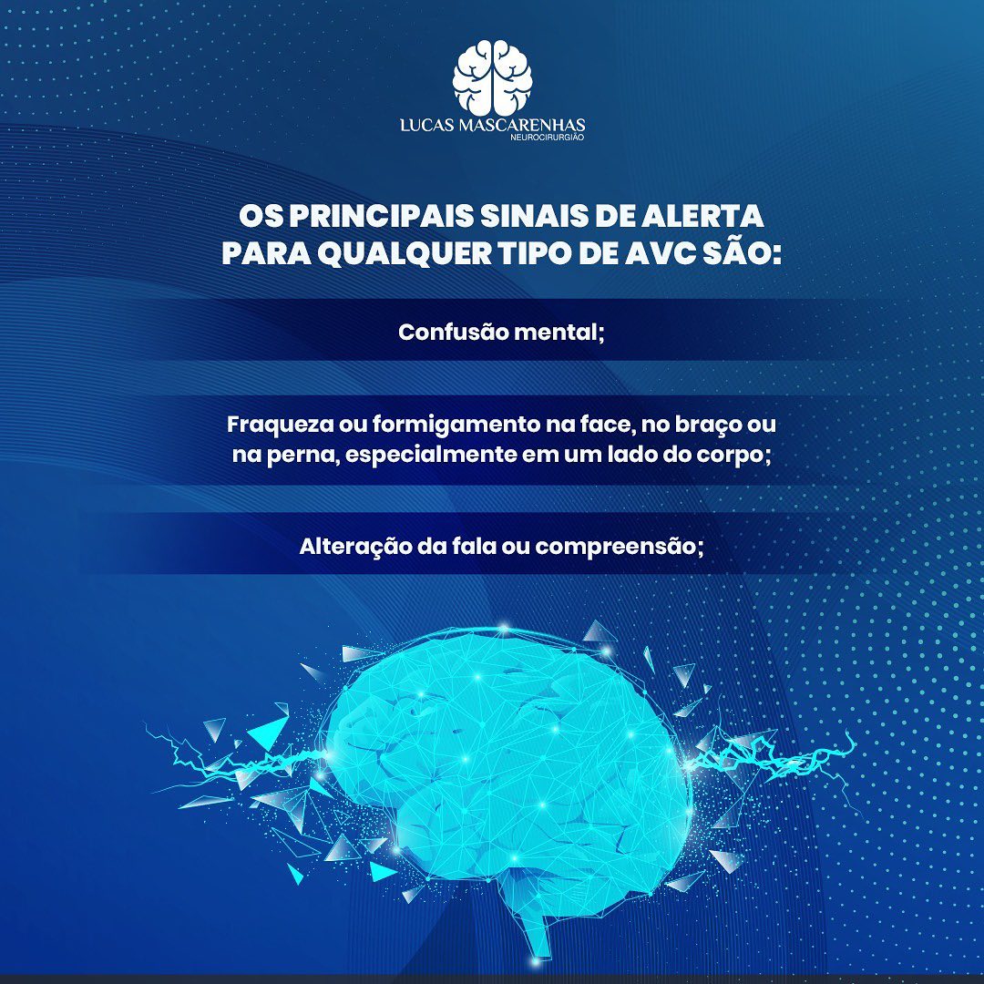 Fique atento(a)  aos sinais que podem indicar um AVC.