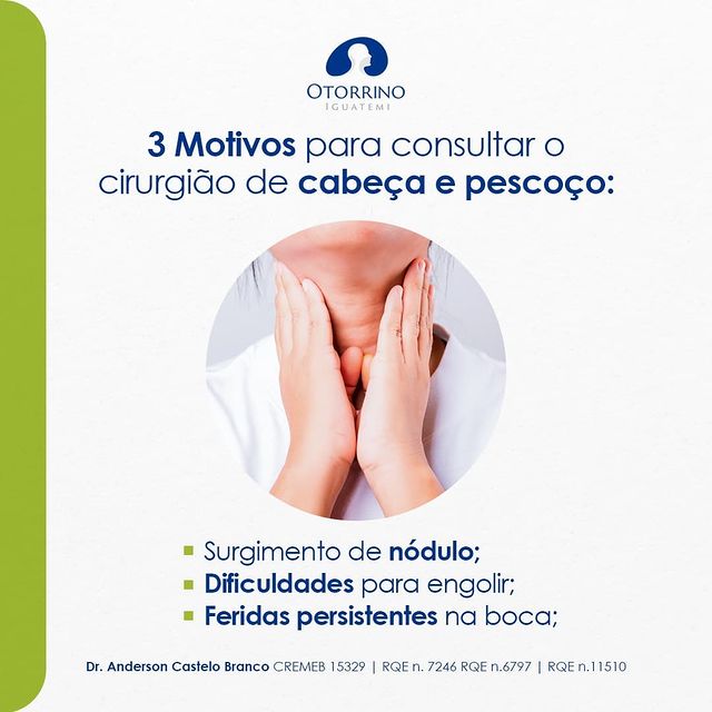 Há algum sinal de tumor incomodando você?