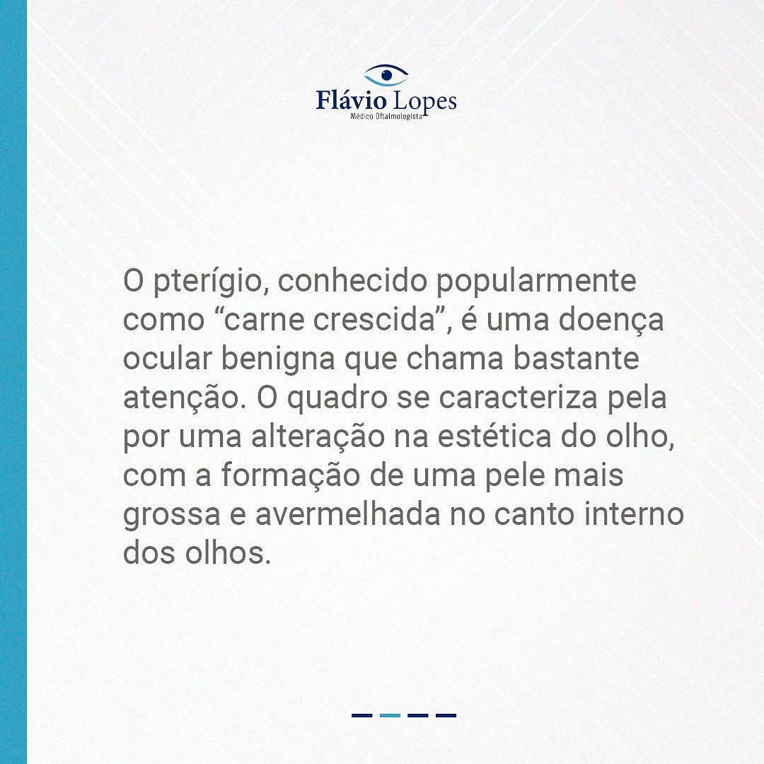 Você sabe o que é  PTERÍGIO?