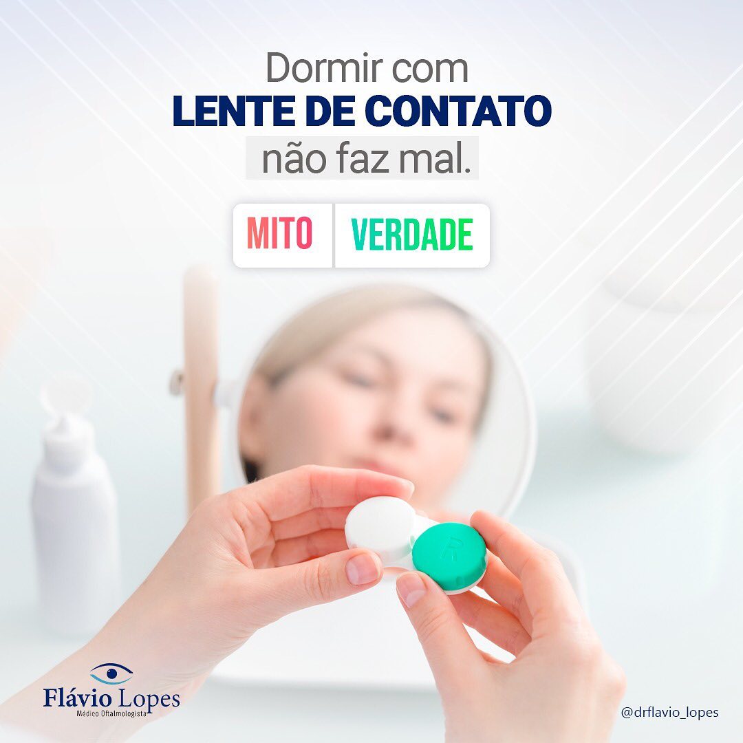 Será  que  pode  dormir  com  as lentes de contato?