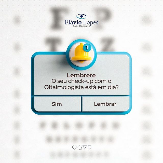 Como está o seu chek-up com o oftalmologista!