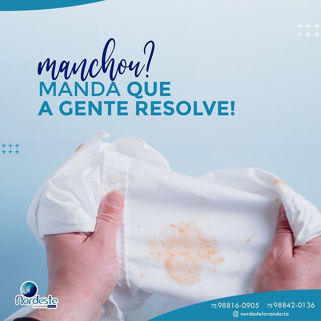 Sua  roupa manchou? Não se preocupe nós temos  a solução!