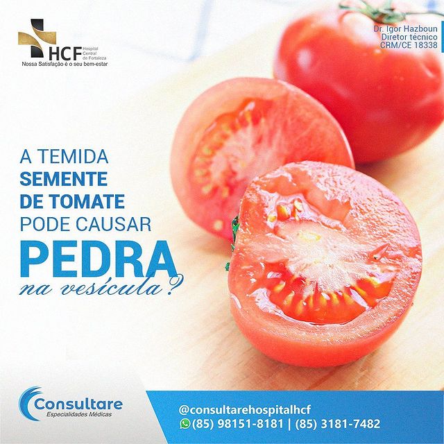 Você também já escutou que comer sementes de tomate causam Pedras na Vesícula?