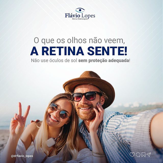 Não use óculos de sol sem proteção adequada!