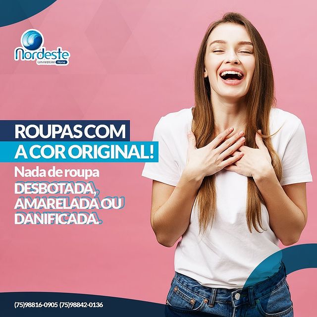Nada de roupa desbotada ou amarelada!