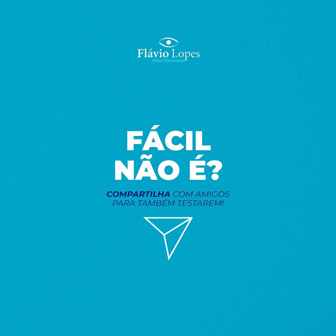 Você sabia? Todos nós temos um olho dominante.