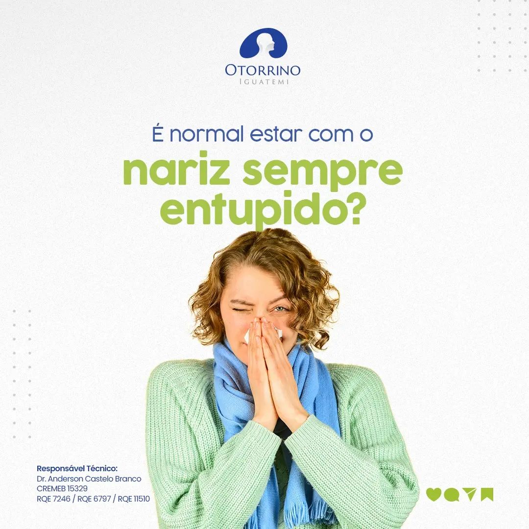 Nariz  sempre entupido é normal?