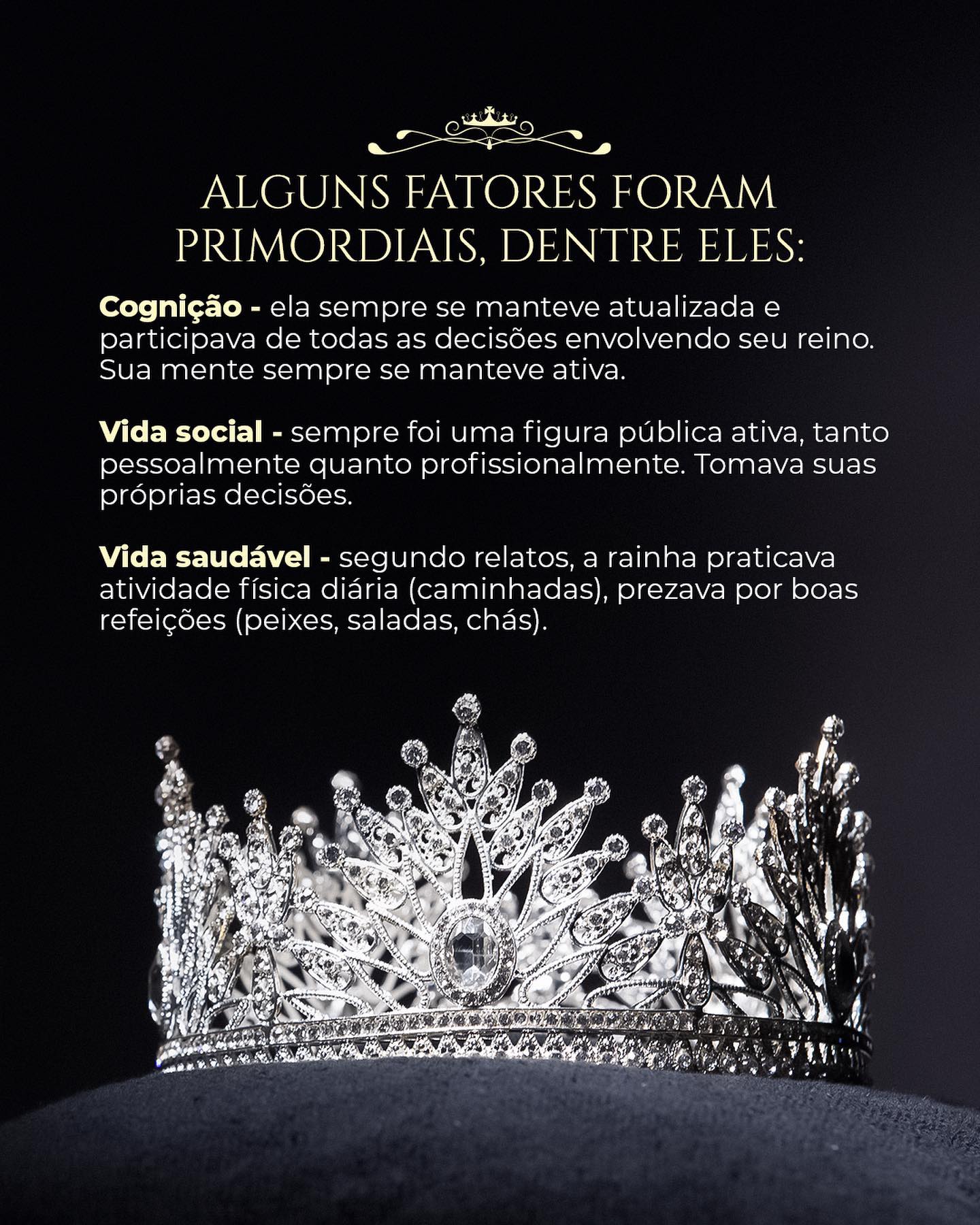 Rainha Elizabeth um exemplo de qualidade de  vida!