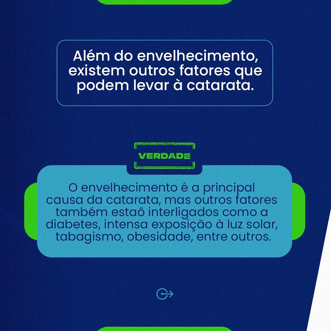 Mitos e verdade sobre catarata.