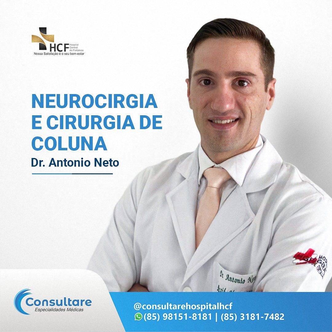   Aqui na Consultare o Dr. Antonio Neto é Neurocirurgião especializado em Neurocirurgia e Cirurgia de Coluna.