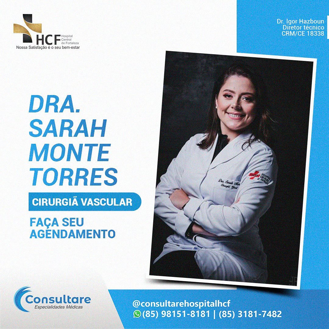 Queremos te apresentar a nossa Cirurgiã Vascular: Dra. Sarah Monte Torres